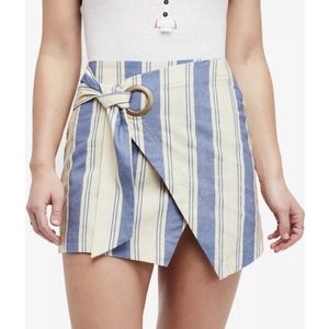 464 Free people blue stripped skirt